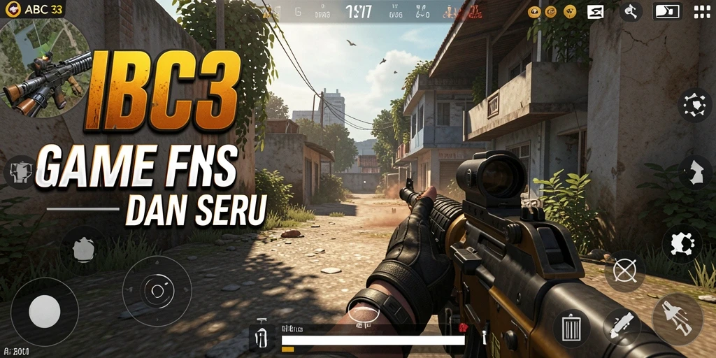 Tangkapan layar gameplay intens dari game FPS ABC33.