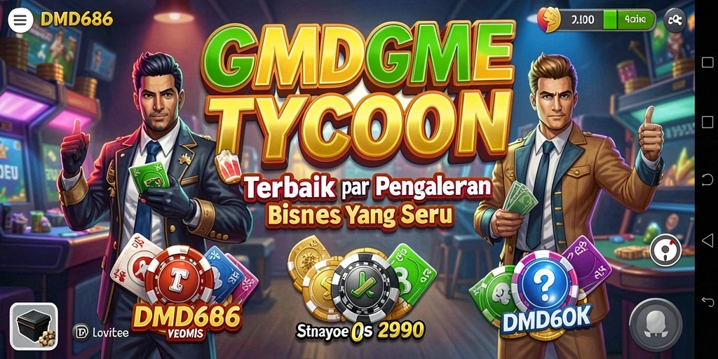 Tampilan gameplay DMD686 yang menawan dan interaktif dalam manajemen bisnis.