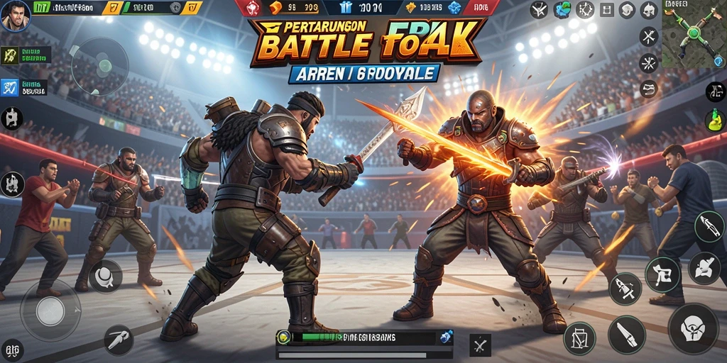 Gameplay seru dan strategi mendalam dalam IDRRP Battle Royale.