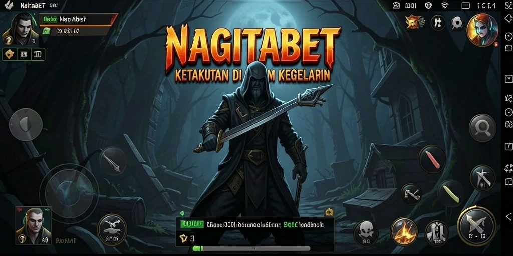 Tampilan gameplay NAGITABET yang menyeramkan dan penuh ketegangan.