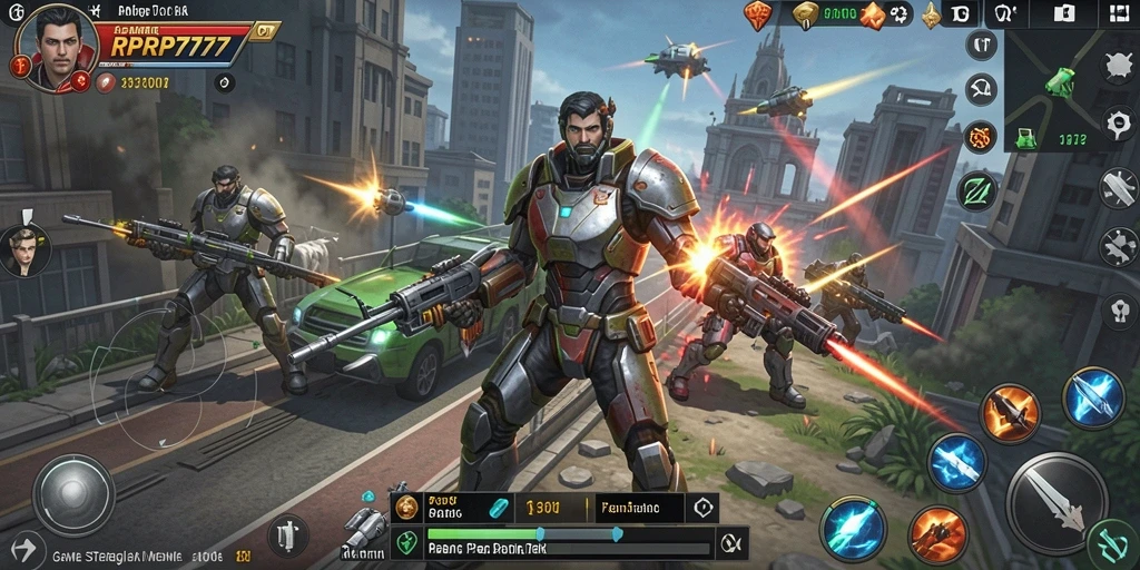 Tampilan gameplay RPRP777 dengan aksi strategis yang intens.