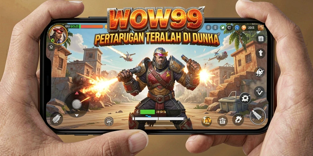 Tampilan gameplay WOW99 yang menegangkan dan seru di arena Battle Royale.