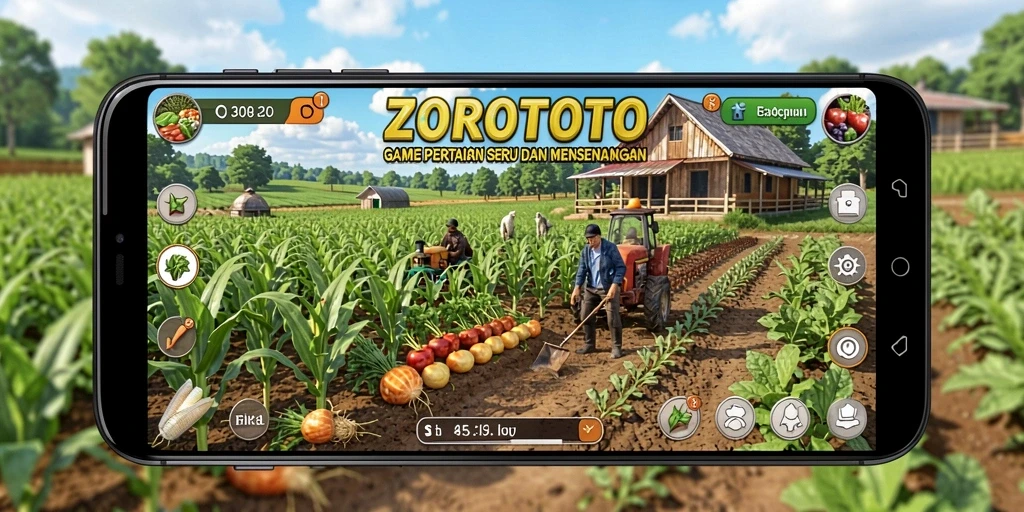 Tampilan gameplay seru di dunia pertanian ZOROTOTO.